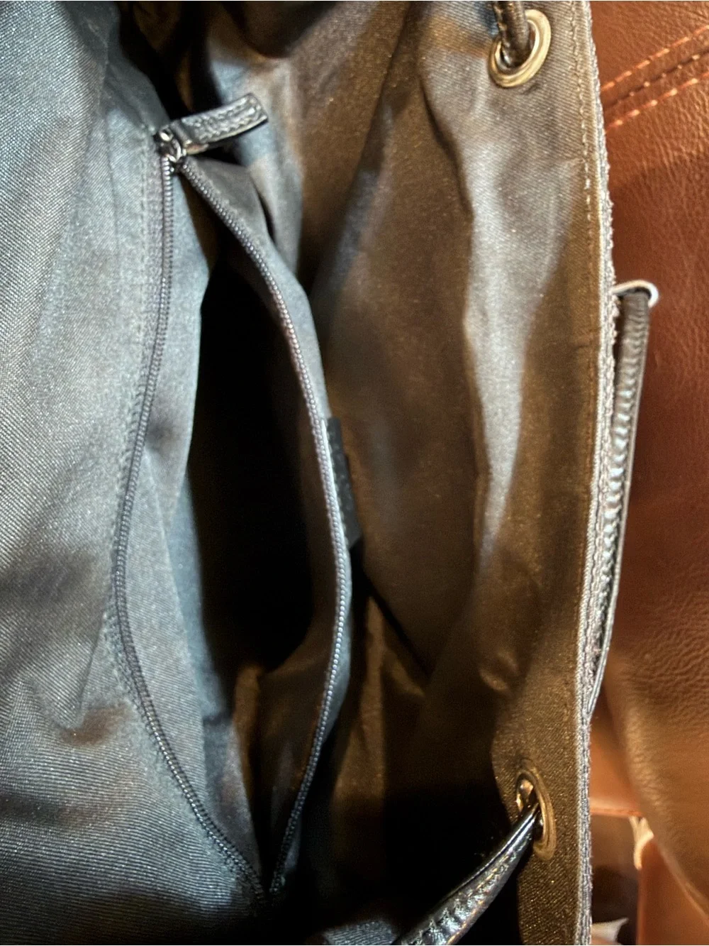 Gucci Black GG Canvas Backpack with Front Zip Pockets